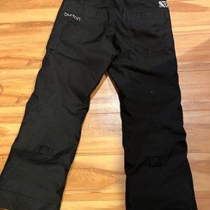 Burton girls youth pants- size large- youth 10-12- zebra pattern logo adjustable